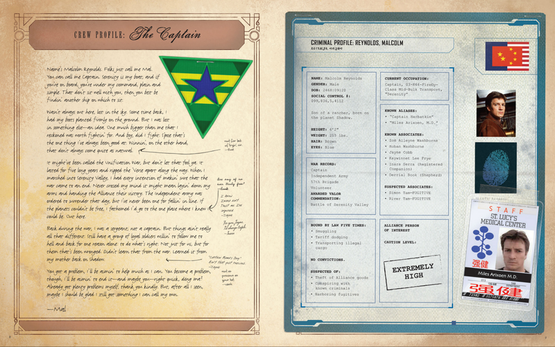 Two pages from the Serenity Handbook.